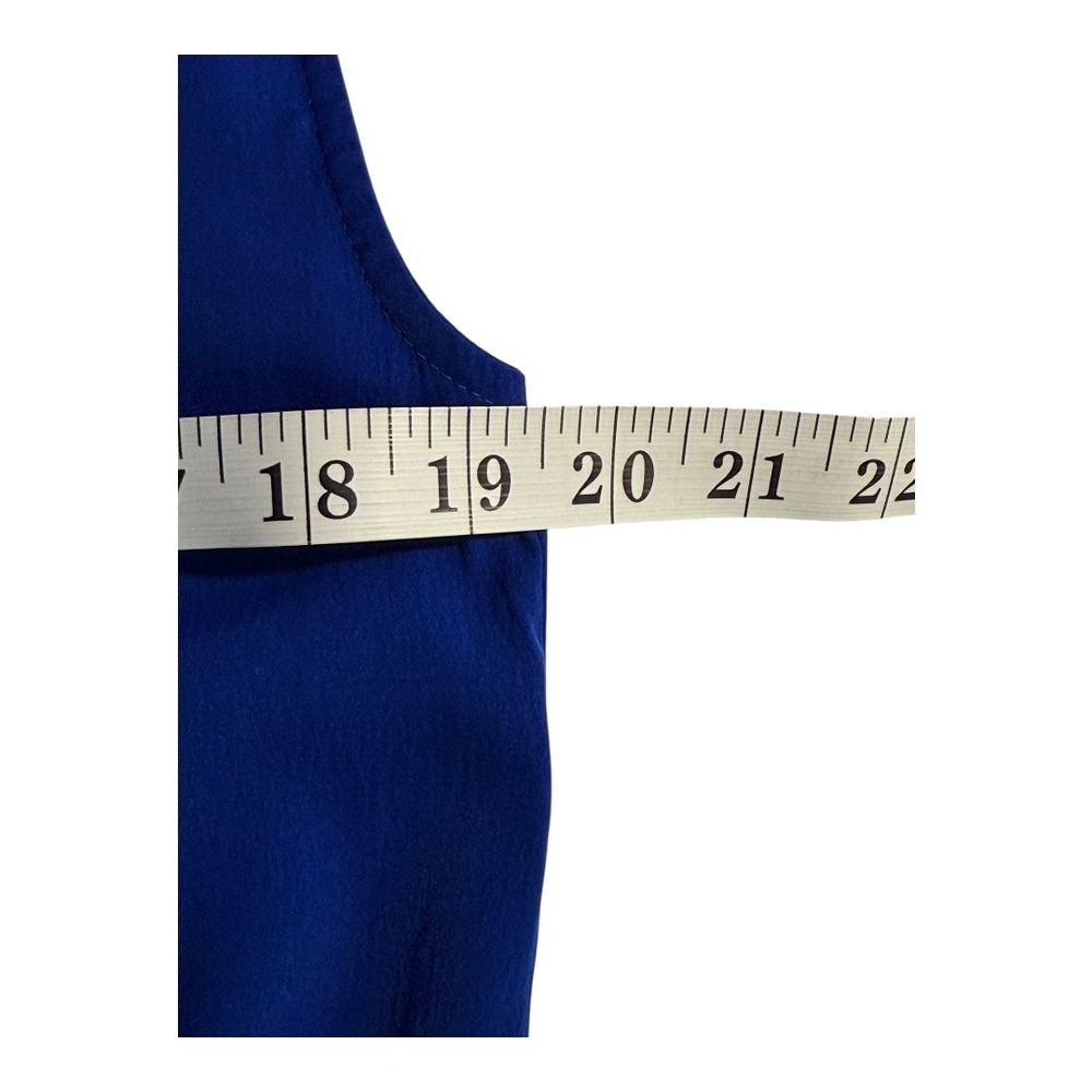 American Eagle Outfitters Blue Sleeveless Blouse Tie Front Top Medium - Picture 6 of 7